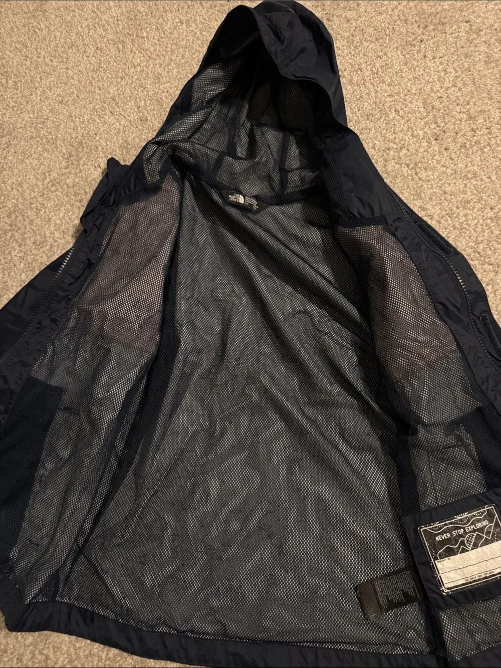 The North Face Navy and Orange Hooded Jacket